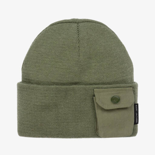 MARC JACOBS-Boys Green Wool Blend Beanie | Childrensalon Outlet