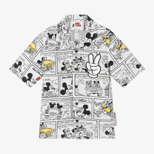 MARC JACOBS-Кремовая футболка с Микки Маусом для мальчиков | Childrensalon Outlet