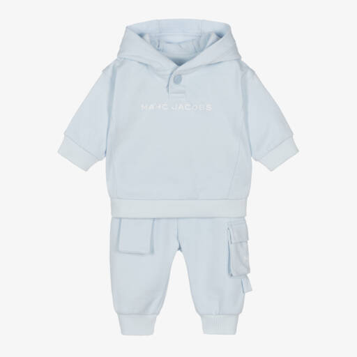 MARC JACOBS-بدلة رياضية قطن لون أزرق فاتح للمواليد | Childrensalon Outlet