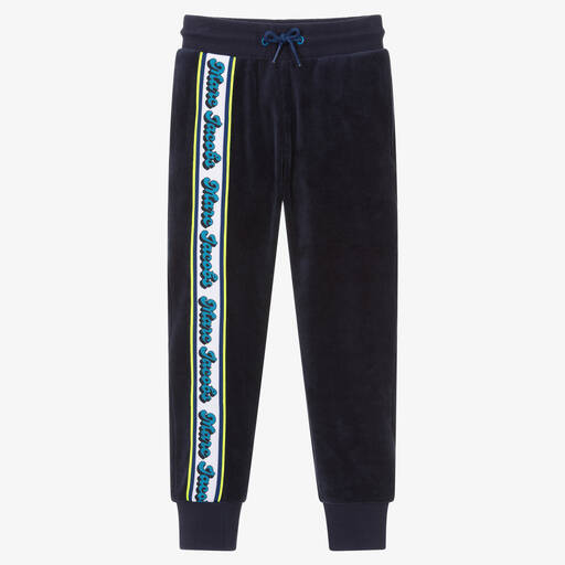MARC JACOBS-Boys Navy Blue Velour Joggers | Childrensalon Outlet