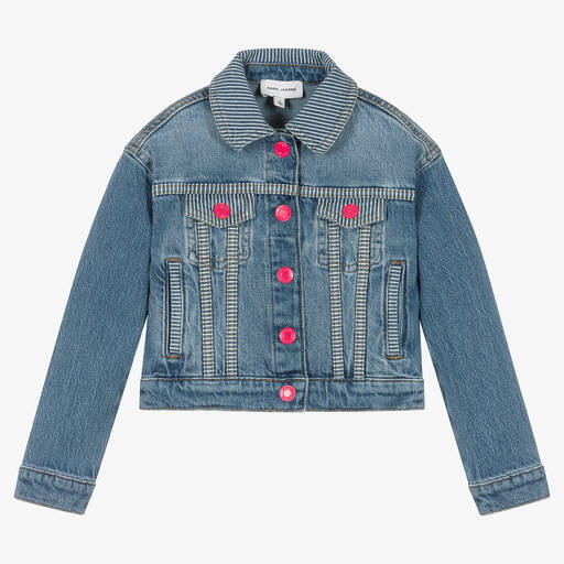 MARC JACOBS-Girls Blue Denim Landscape Jacket | Childrensalon Outlet