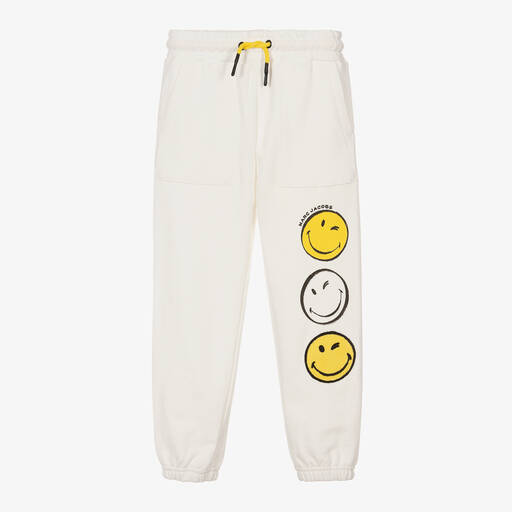 MARC JACOBS-بنطلون رياضي قطن عضوي لون عاجي للبنات | Childrensalon Outlet