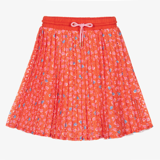 MARC JACOBS-Girls Orange Pleated Skirt | Childrensalon Outlet