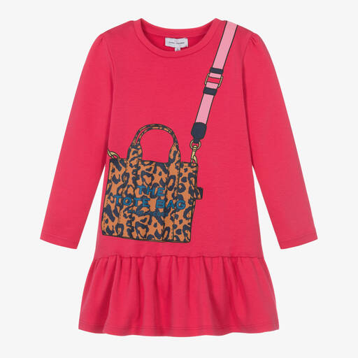 MARC JACOBS-Girls Pink Cotton Tote Bag Dress | Childrensalon Outlet