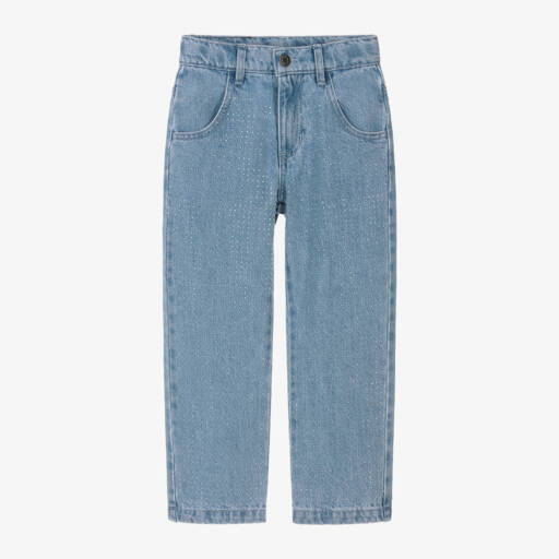 MARC JACOBS-Girls Sparkling Blue Stone Denim | Childrensalon Outlet