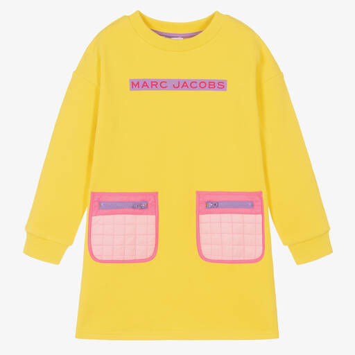 MARC JACOBS-Gelbes Baumwollkleid mit Taschen | Childrensalon Outlet