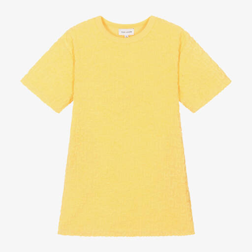MARC JACOBS-Girls Yellow Cotton Towelling Dress | Childrensalon Outlet
