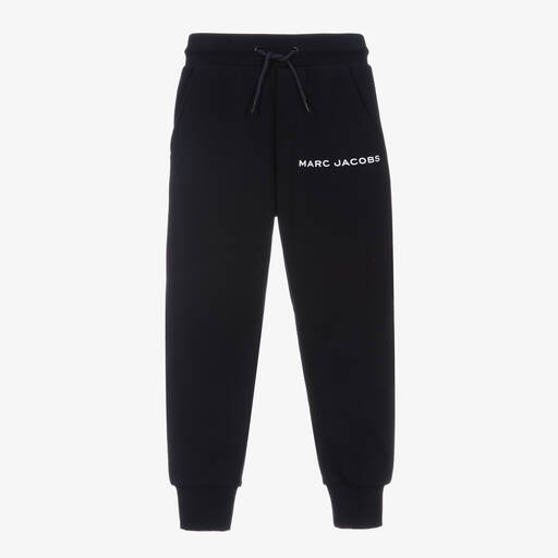 MARC JACOBS-Navy Blue Cotton Logo Joggers | Childrensalon Outlet