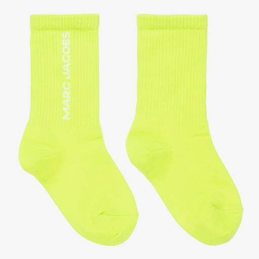 MARC JACOBS-Неоново-зеленые носки | Childrensalon Outlet