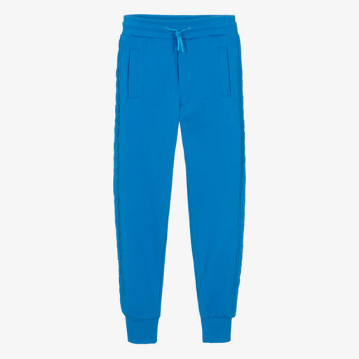 MARC JACOBS-Teen Blue Cotton Embossed Joggers | Childrensalon Outlet
