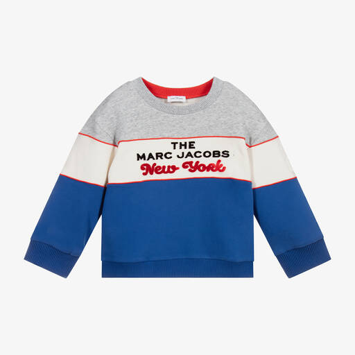 MARC JACOBS-Teen Blue Logo Sweatshirt | Childrensalon Outlet