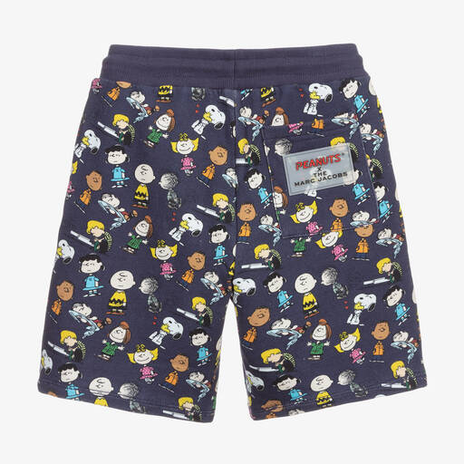 MARC JACOBS-شورت قطن لون كحلي بطبعة ملونة للأولاد | Childrensalon Outlet