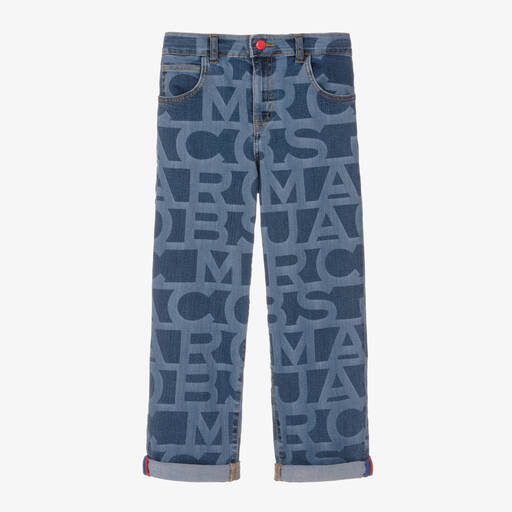 MARC JACOBS-Teen Boys Blue Denim Logo Jeans | Childrensalon Outlet