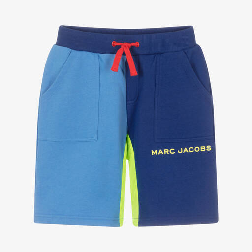 MARC JACOBS-Teen Boys Blue Logo Contrast Shorts | Childrensalon Outlet