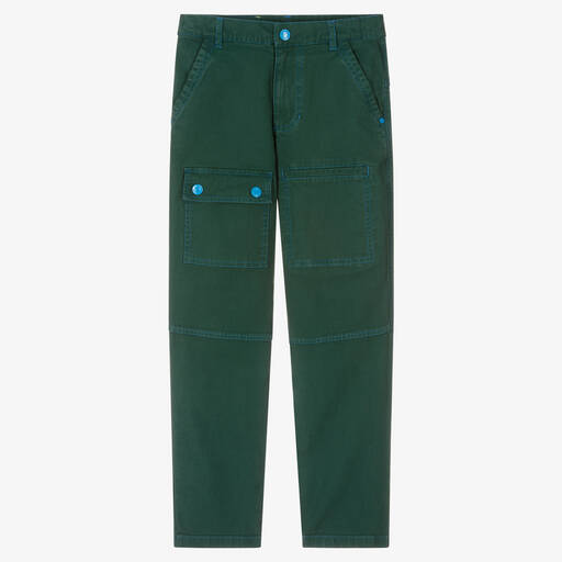 MARC JACOBS-Teen Boys Green Cotton Cargo Trousers | Childrensalon Outlet