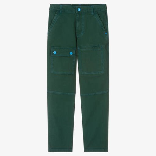 MARC JACOBS-Зеленые хлопковые брюки карго | Childrensalon Outlet