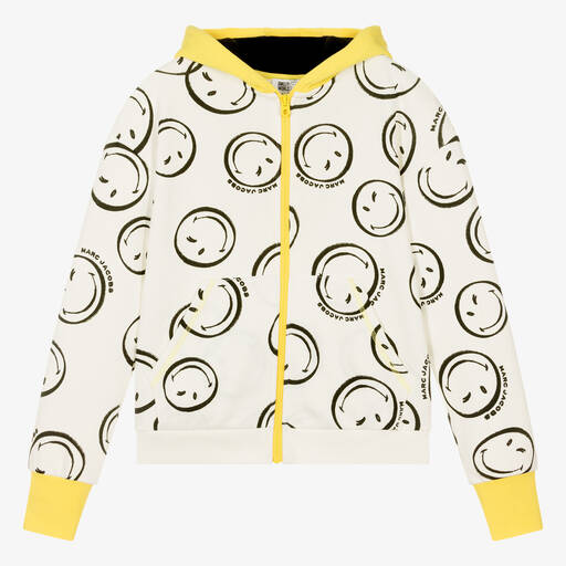 MARC JACOBS-توب هودي قطن عضوي لون عاجي للمراهقين | Childrensalon Outlet