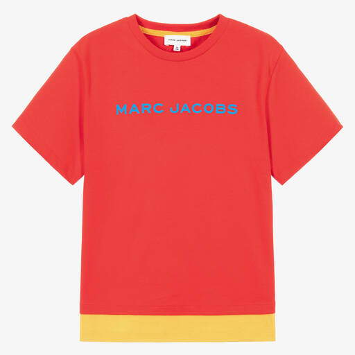 MARC JACOBS-Teen Boys Red Organic Cotton T-Shirt | Childrensalon Outlet
