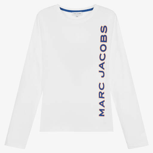MARC JACOBS-Teen Boys White Organic Cotton Top | Childrensalon Outlet