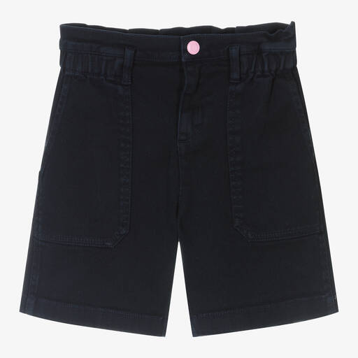 MARC JACOBS-شورت تينز بناتي قطن تويل لون كحلي | Childrensalon Outlet