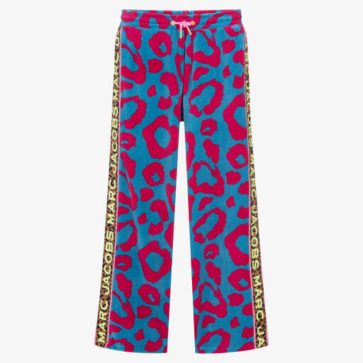 MARC JACOBS-Teen Girls Blue & Pink Velour Joggers | Childrensalon Outlet