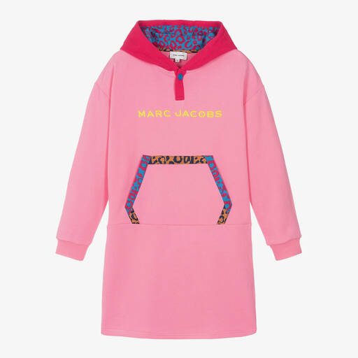 MARC JACOBS-Teen Girls Pink Cotton Hoodie Dress | Childrensalon Outlet
