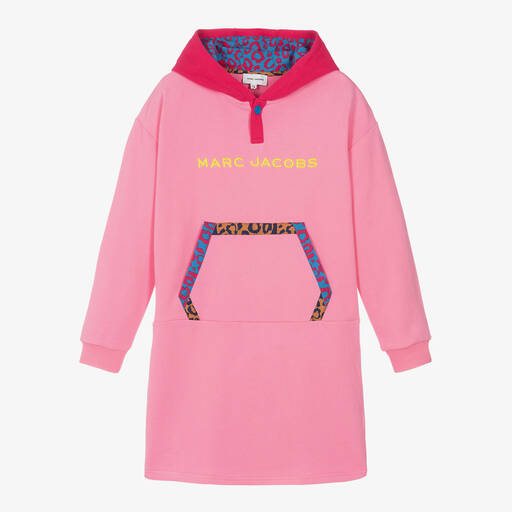 MARC JACOBS-Розовое хлопковое платье с капюшоном | Childrensalon Outlet