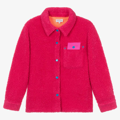 MARC JACOBS-Teen Girls Pink Sherpa Fleece Jacket | Childrensalon Outlet