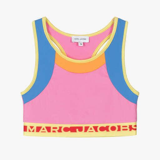 MARC JACOBS-Teen Girls Pink Sports Crop Top | Childrensalon Outlet