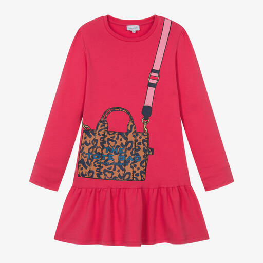 MARC JACOBS-فستان قطن لون زهري فوشيا تينز بناتي | Childrensalon Outlet