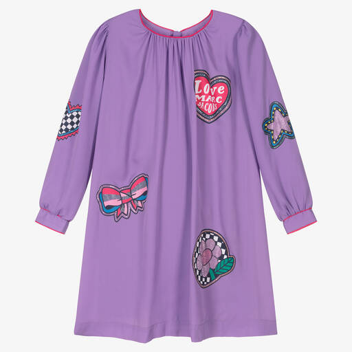 MARC JACOBS-Teen Girls Purple Crêpe Dress | Childrensalon Outlet