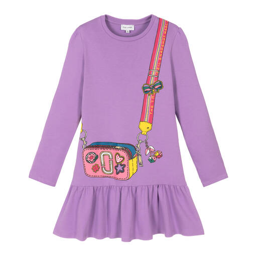 MARC JACOBS-Teen Girls Purple Snapshot Bag Dress  | Childrensalon Outlet