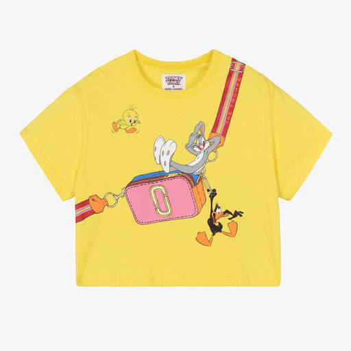 MARC JACOBS-تيشيرت تينز بناتي قطن لون أصفر | Childrensalon Outlet