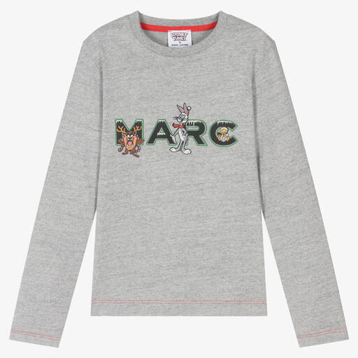 MARC JACOBS-Teen Grey Cotton Looney Tunes Top | Childrensalon Outlet
