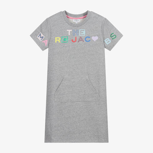 MARC JACOBS-Teen Grey Logo Jersey Dress | Childrensalon Outlet