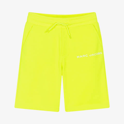 MARC JACOBS-Teen Neon Yellow Jersey Shorts | Childrensalon Outlet
