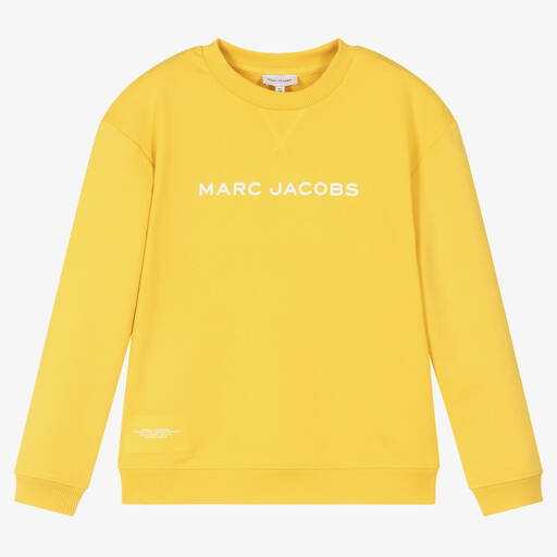 MARC JACOBS-Teen Yellow Cotton Jersey Sweatshirt | Childrensalon Outlet