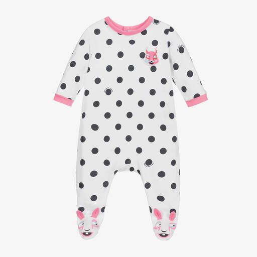 MARC JACOBS-Белый комбинезон в черный горошек | Childrensalon Outlet