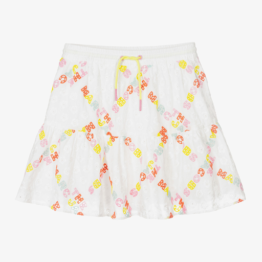 MARC JACOBS-White Broderie Anglaise Skirt | Childrensalon Outlet