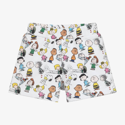 MARC JACOBS-Белые шорты из джерси с принтом Peanuts | Childrensalon Outlet