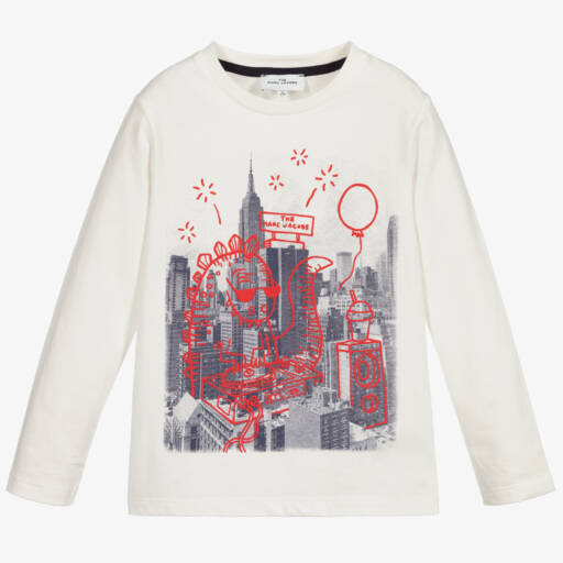 MARC JACOBS-Белый топ из органического хлопка | Childrensalon Outlet