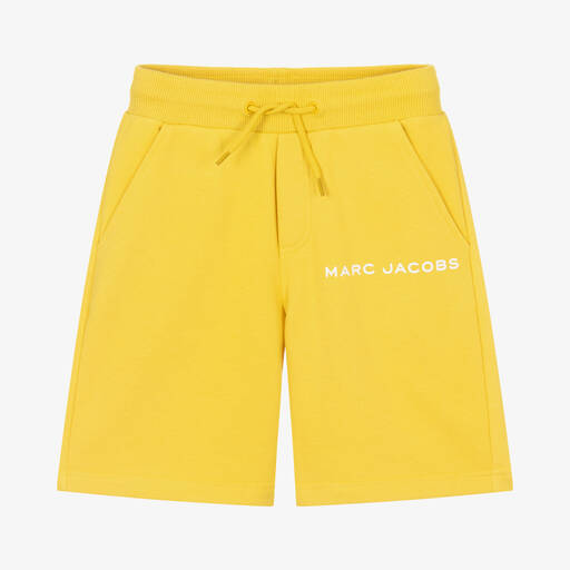 MARC JACOBS-شورت قطن جيرسي لون أصفر | Childrensalon Outlet