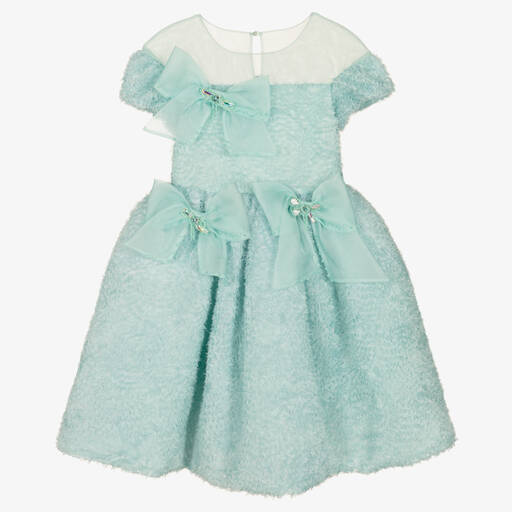 Marchesa Kids Couture-Мятно-зеленое платье из тюля | Childrensalon Outlet