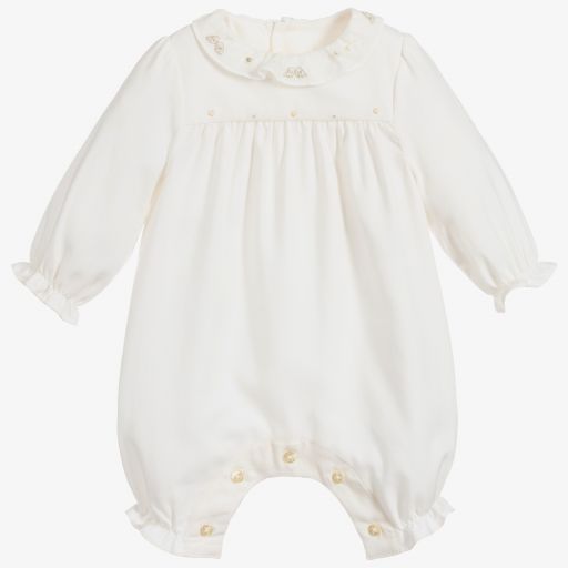 Marie-Chantal-Ivory Cotton Baby Shortie | Childrensalon Outlet