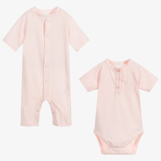 Marie-Chantal-Ensemble grenouillère et body rose | Childrensalon Outlet