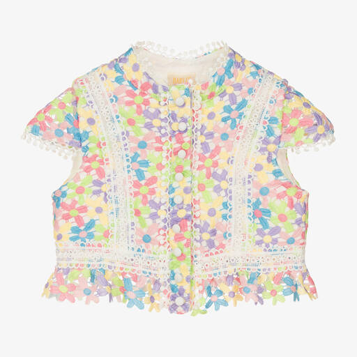 Marlo Kids-Разноцветная кружевная блузка в цветочек для девочек | Childrensalon Outlet