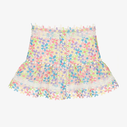 Marlo Kids-Girls Colourful Floral Lace Skirt | Childrensalon Outlet