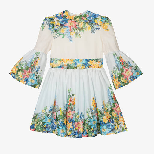 Marlo Kids-Girls Floral Print Cotton Dress | Childrensalon Outlet