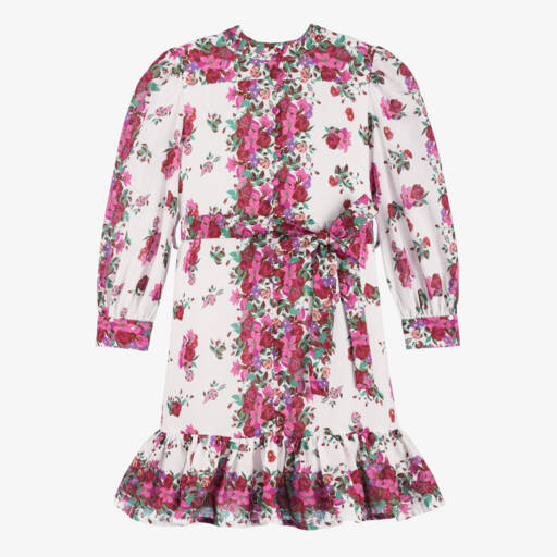Marlo Kids-Girls Ivory & Blush Floral Dress | Childrensalon Outlet