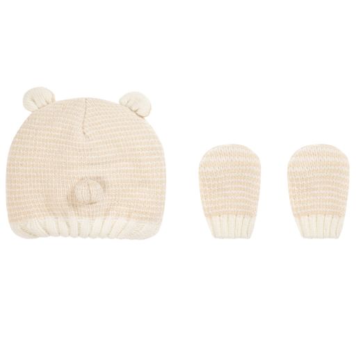 Mayoral Newborn-2 Piece Knitted Baby Hat Set | Childrensalon Outlet